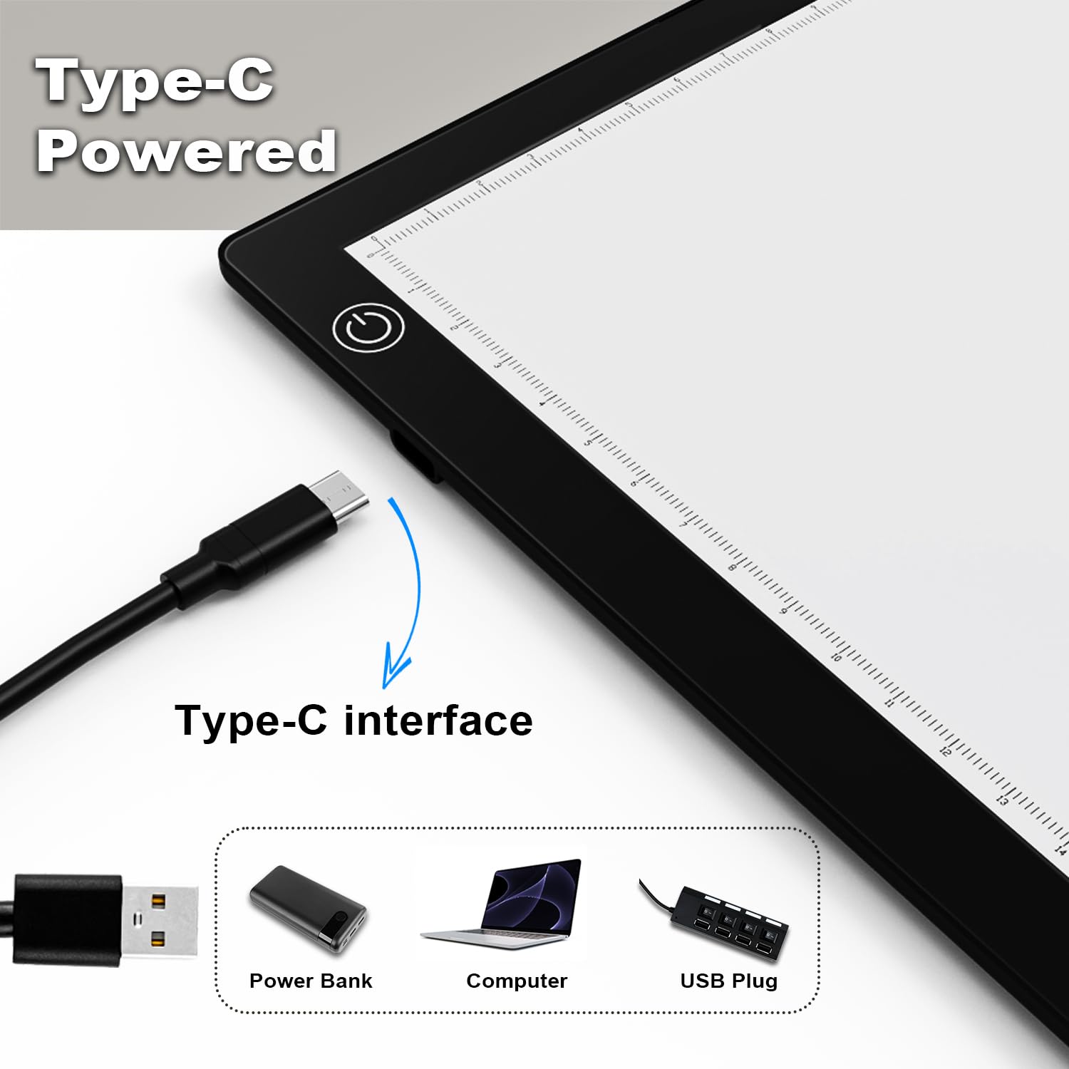 eyesen Slide Viewer Light Box, Ultra-Thin A4 USB Powered Light Scanner for Photo Slide and Film Negative Scanning,Tattoo Drawing, Artist Sketching, Stenciling