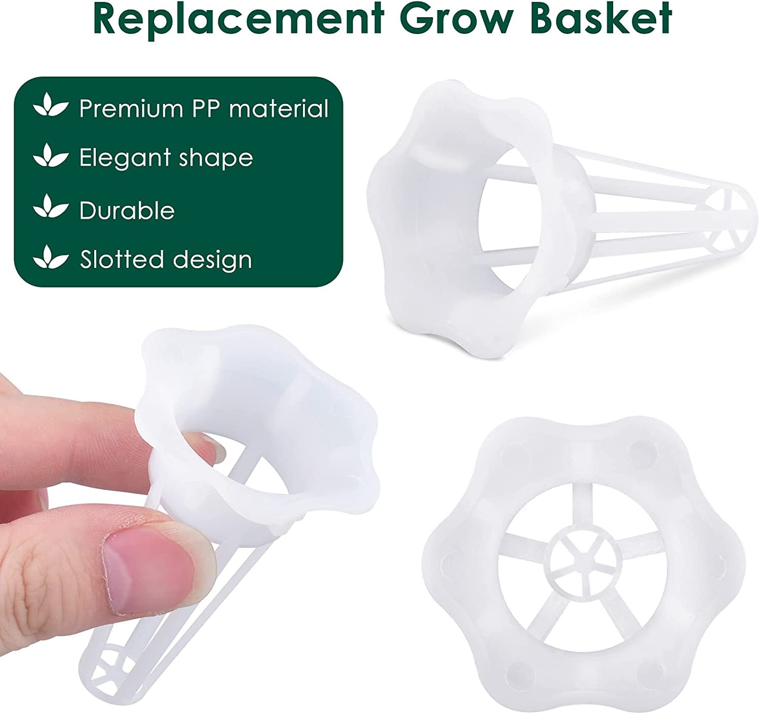 50PCS Grow Baskets Fit AeroGarden Replacement Grow Basket Plant Pod for Grow Sponges Basket Compatible with Hydroponic Growing SystemPlant Growing Containers for Hydroponic, 50 Pack