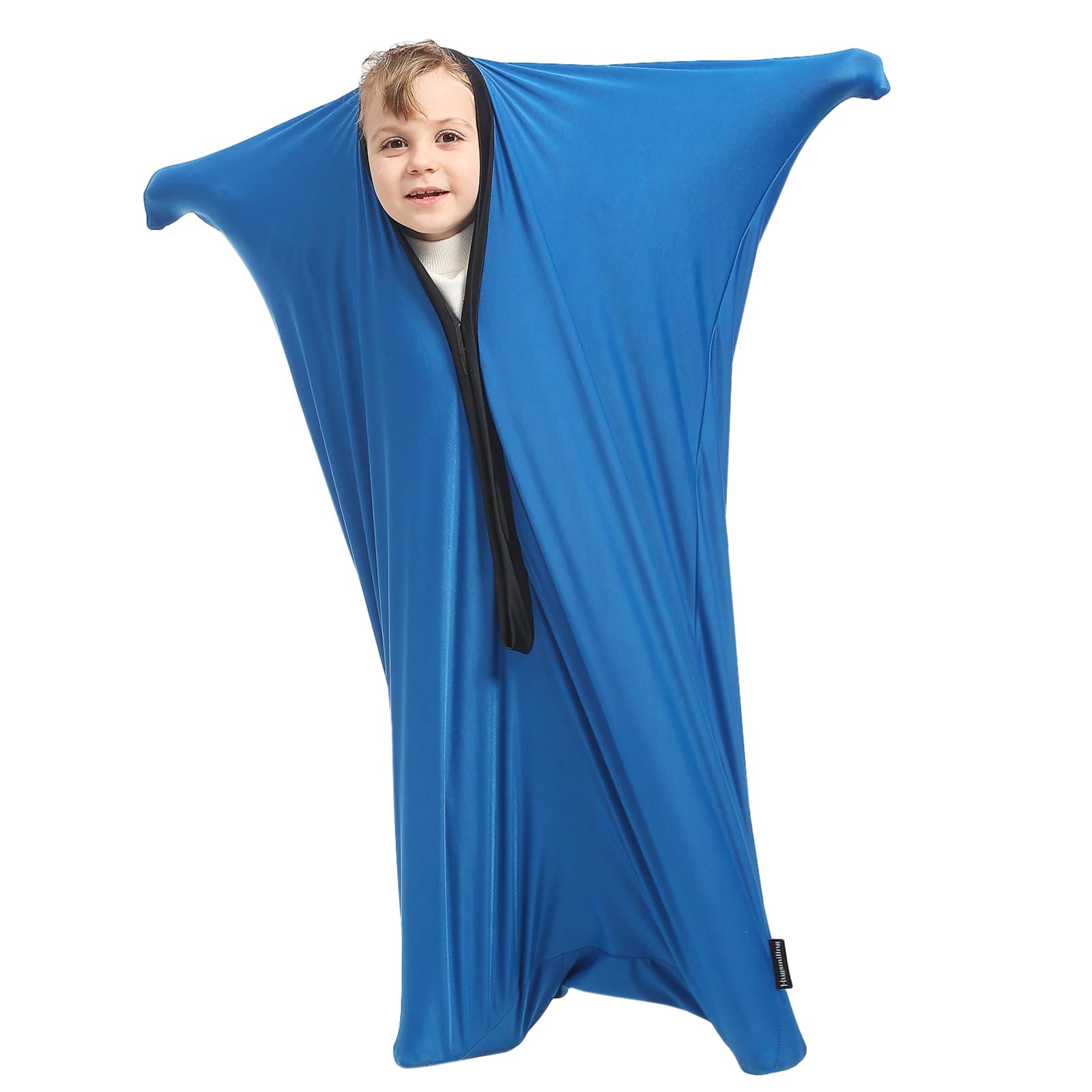 Hugsmiling Body Sock Sensory Kids, Medium, Good for Height: 43～51 inchs, Cozy Fabric with Strong Stitching (Classic Blue)