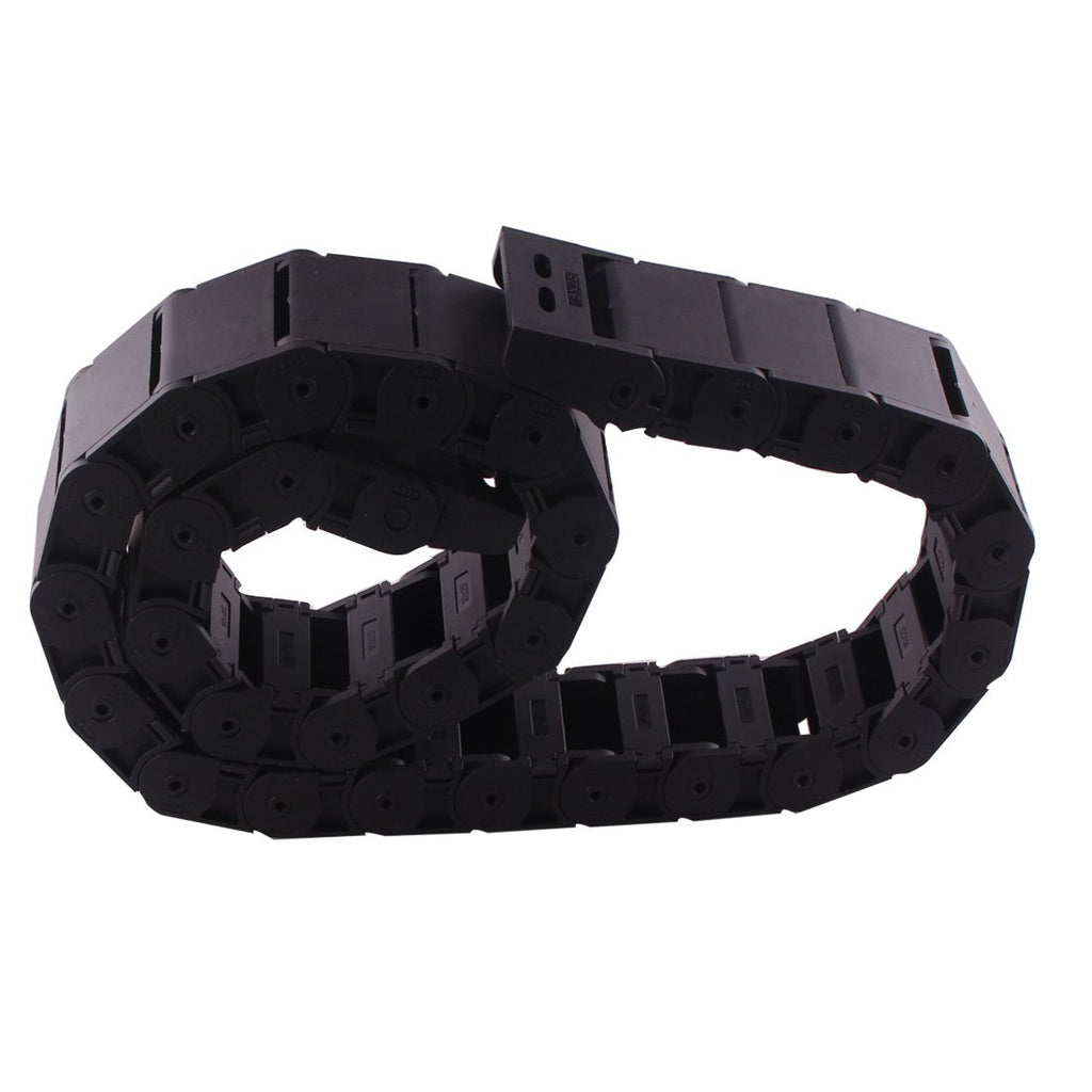 1M 18 x 25mm Plastic Open One Side Type CNC Machine Tool Cable Drag Chain Wire Carrier Black Ted Lele (18mm x 25mm)