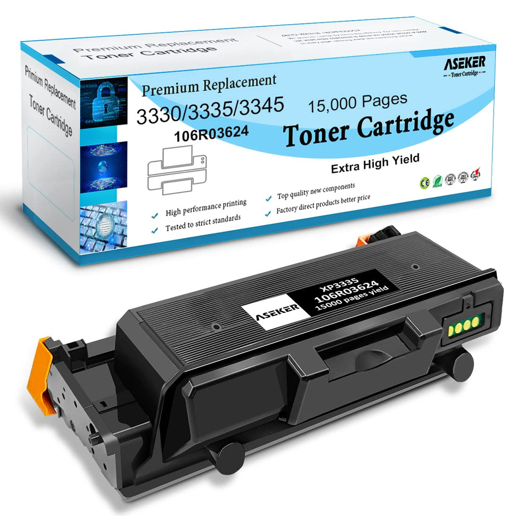 Compatible 3330 3335 3345 Toner Cartridge 15000 Pages for Xerox WorkCentre 3335 3335dni 3345 3345dni Phaser 3330 3330dni Printer 106R03624 (Black, 1-Pack)