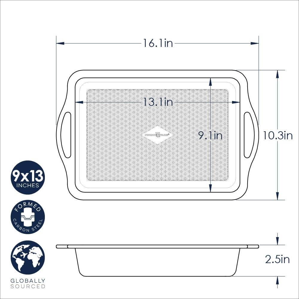 Nordic Ware Treat Rectangular Cake Pan, 9x13
