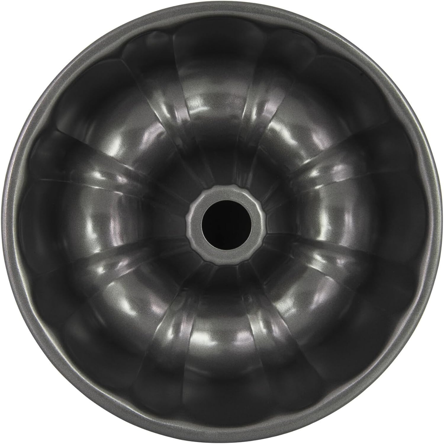 Chicago Metallic - Nonstick Fluted Cake Pan, Perfect for Bundt Cakes, Monkey Breads, Casseroles, Lasagnas, and More! (10", Gray)