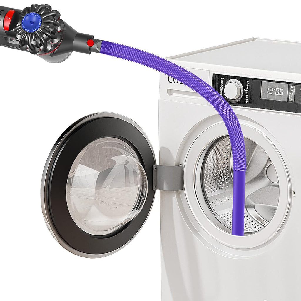 FUNTECK Dryer Lint Vacuum Attachment Compatible with Dyson V15 V12 V11 V10 V8 V7 V6 Vacuum Cleaners, Flexible Vent Lint Cleaner Kit, 34 inches