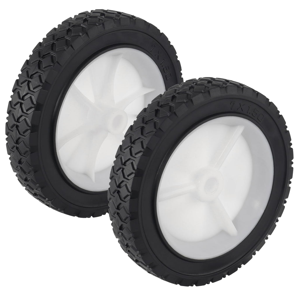 CheeMuii 7 Inch Lawn Mower Wheels 2 Pcs 7" Universal Wheels Replace for Oregon 72-106 Compatible with Craftsman/AYP/MTD Push Lawnmower, BBQ Grill, Hand Truck, etc