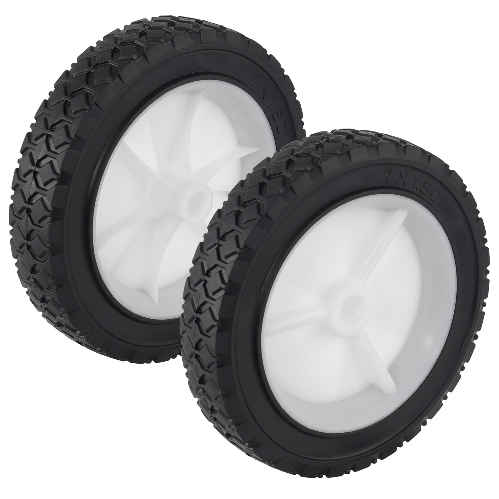 CheeMuii 7 Inch Lawn Mower Wheels 2 Pcs 7" Universal Wheels Replace for Oregon 72-106 Compatible with Craftsman/AYP/MTD Push Lawnmower, BBQ Grill, Hand Truck, etc