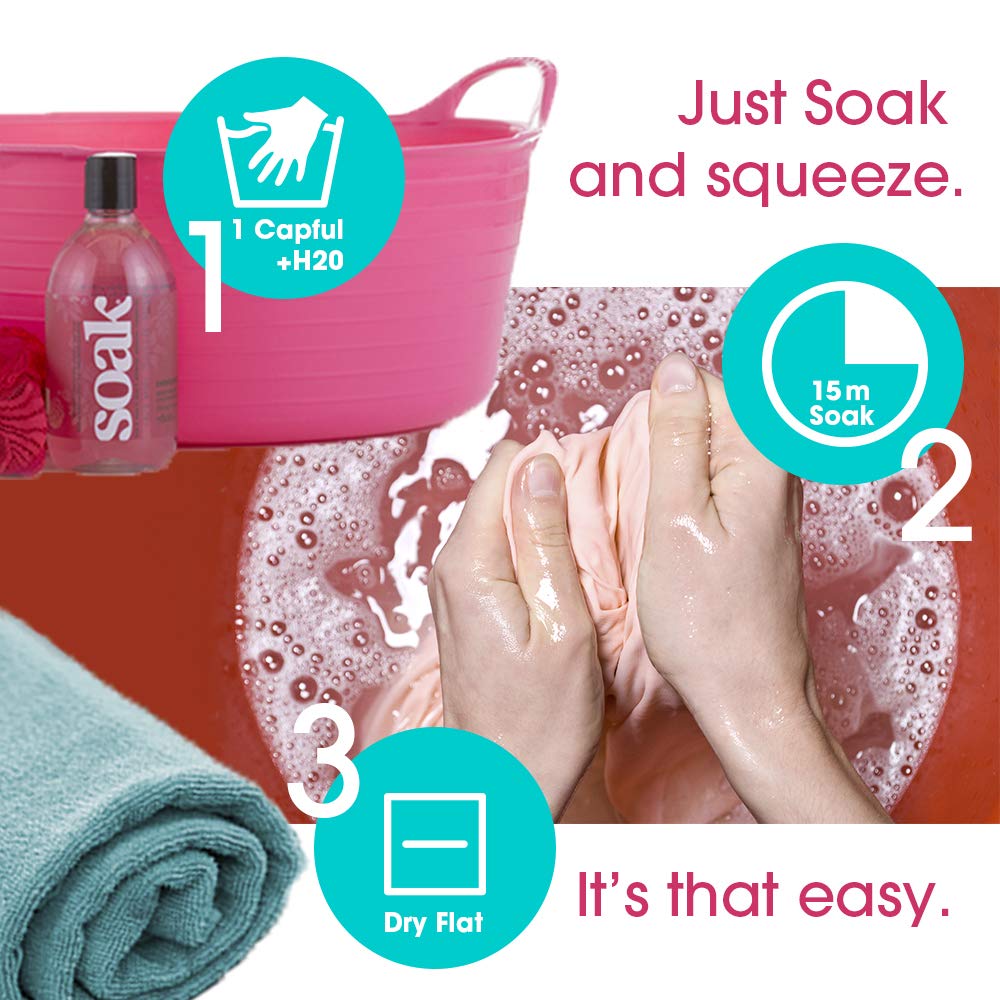 Soak Laundry Soap – No Rinse, Made in Canada, Plant-Derived Hand Wash Detergent - 375 ml / 12 fl. oz, 75+ Washes (Yuzu)