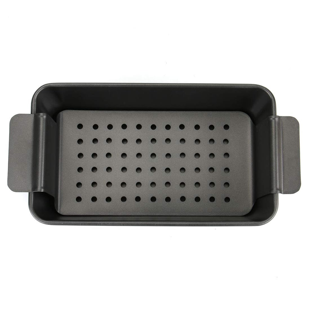 Tosnail 4-Piece Non-Stick Meatloaf Pan with Drain Bread Loaf Pan Set