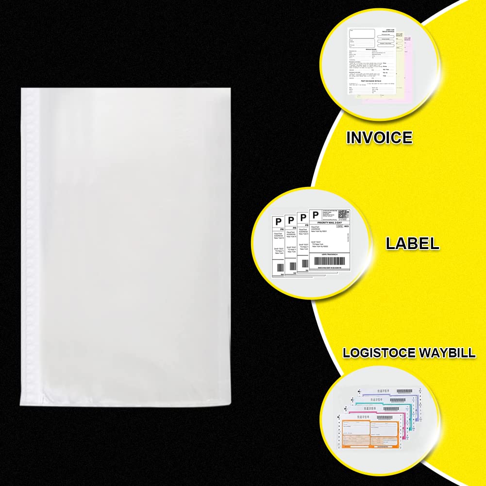 OausTect 6" x 9" Packing Slip Envelope Pouches,Clear Adhesive Top Loading Packing List - 200 Packs, Shipping Label Sleeves