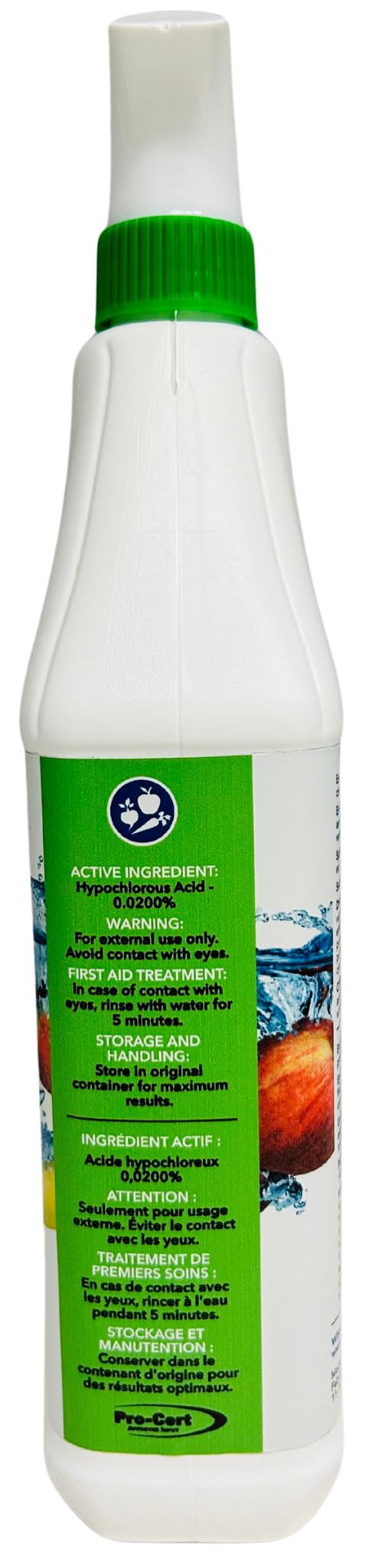 Fruit + Veggie Wash - Produce Wash & Cleaner - Fruits & Vegetable Cleaner Spray - Tasteless, Odorless & No Aftertaste - Removes Dirt and Impurities - Easy to Use Spray Bottle