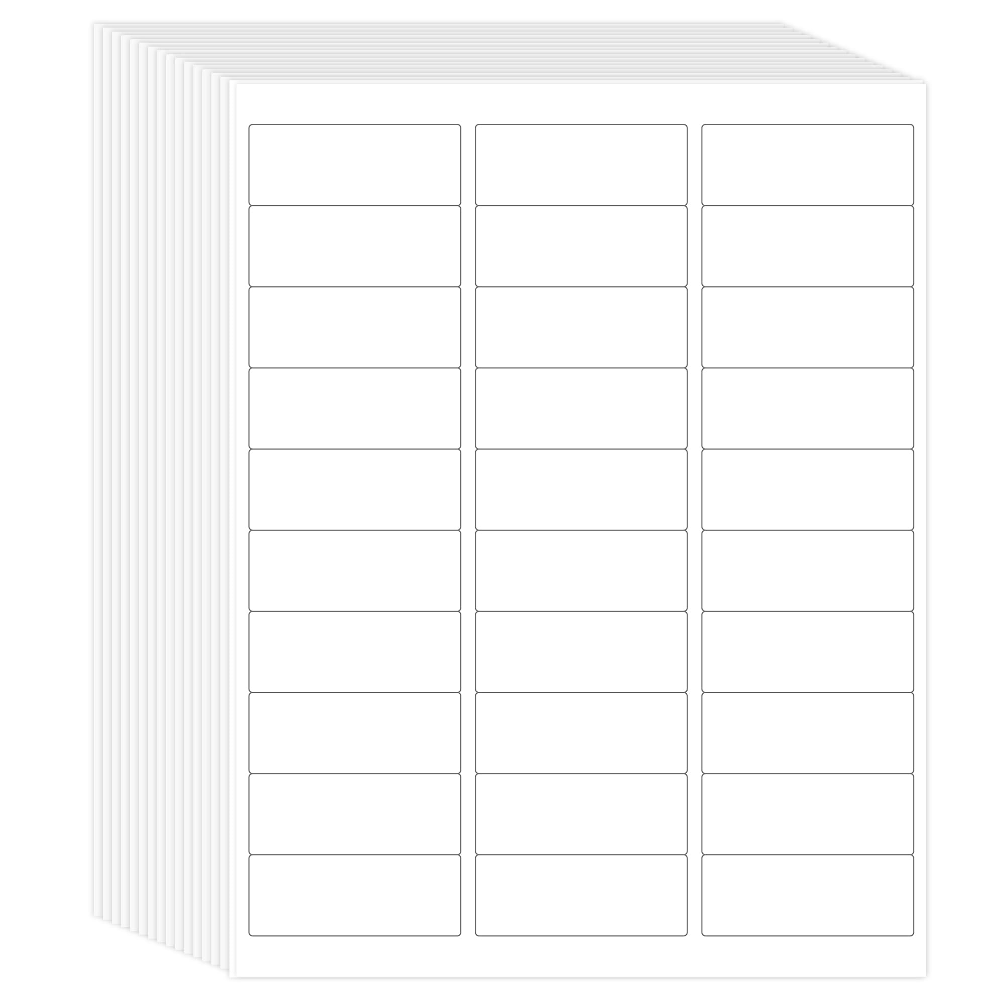L LIKED 100 Sheets 30 per Page Label Papers, 1 x 2-5/8 in Shipping Address Mailing Labels, Printable White Sticker Labels for Inkjet & Laser Printer - Matte