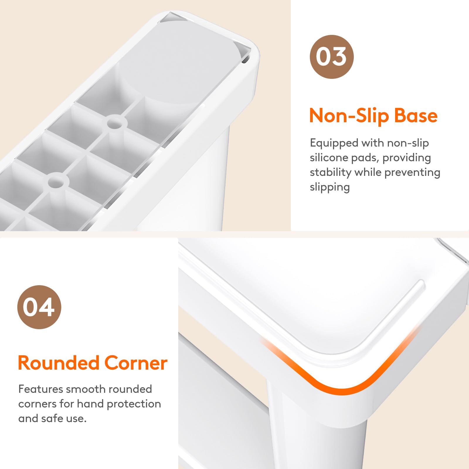 Lifewit Cabinet Shelf Organizer, Expandable From 11.8 to 15.7 inches, Countertop Kitchen Shelves, Plastic Shelf Riser for Pantry Kitchen Storage and Spice Rack, Set of 2, White