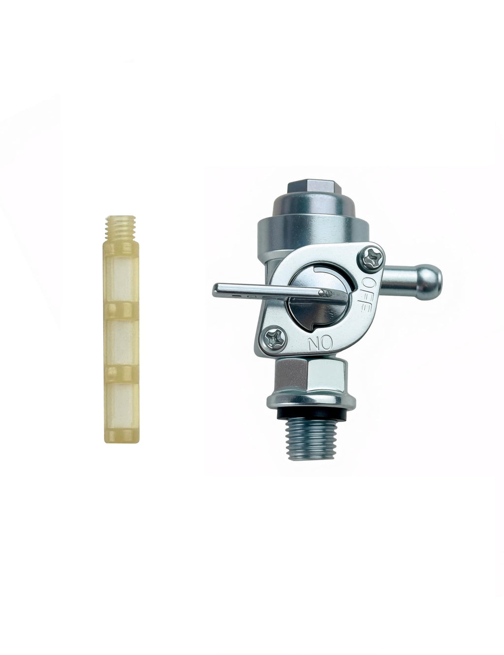 YAMAKATO Generator Fuel Shut Off Valve Petcock M10X1.25 for 1/4 inch Fuel Line, Tank On Off Gas Switch, with Filter