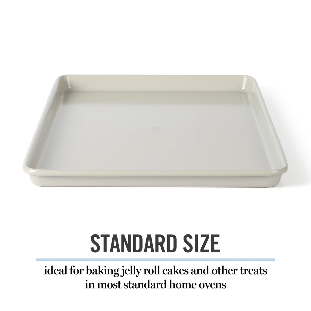 Martha Stewart Gallen 15 x 10 Inch Nonstick Carbon Steel Cookie Sheet - Cool Grey