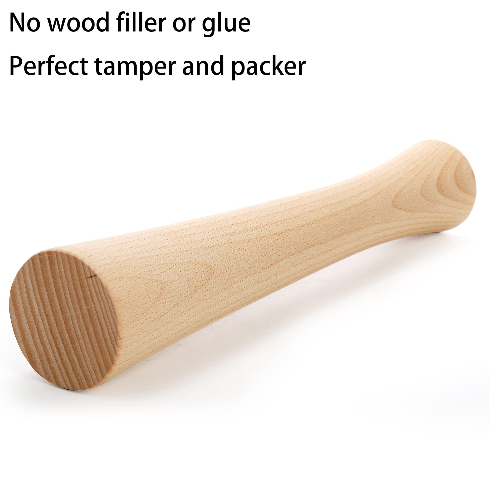 Hiceeden 2 Pack Solid Wooden Sauerkraut Pounder for Mason Jars, 12" Cabbage Kimchee Pickle Ponder Tamper, Vegetable Fermentation Tamper, Food Packer and Masher