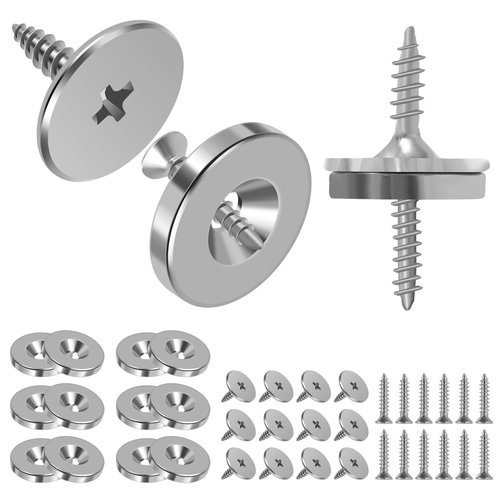 12Pcs Magnetic Door Catch, Metal Ultra Thin Cabinet Magnets Door Closure, Concealed Drawer Closet Door Catch Closer, Hidden Magnetic Door Latch, Furniture Door Magnet Closing Catch