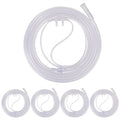 Nasal Oxygen Cannulas(5 Packs), High Flow Cannula with Soft Curved Nose Piece, Lightweight Cannula with 7Ft(2.1M) Kink Resistant Long Tubing for Adults