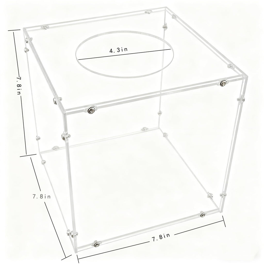 SHUMEI Clear Acrylic Multi Function Box - Raffle Suggestion Ballot Tip Donation Box for Parties Events Fundraisers Business Offices Stores