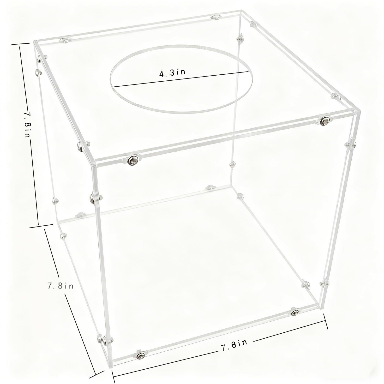 SHUMEI Clear Acrylic Multi Function Box - Raffle Suggestion Ballot Tip Donation Box for Parties Events Fundraisers Business Offices Stores