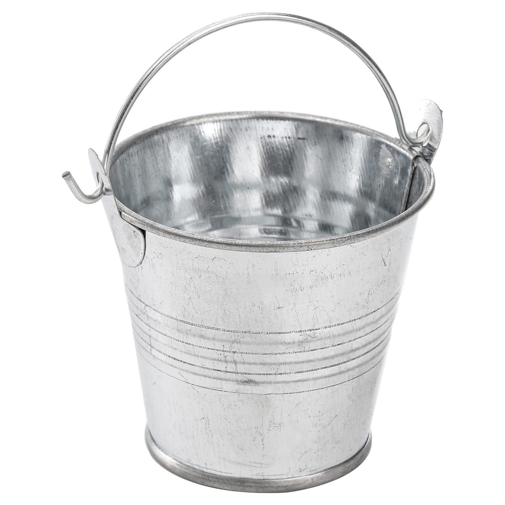 Frcctre 30 Pack Mini Metal Buckets with Handles, 1.6x 2.1 Inch Small Galvanized Tin Pails Metallic Containers Pails for Party Favor Crafts Gift