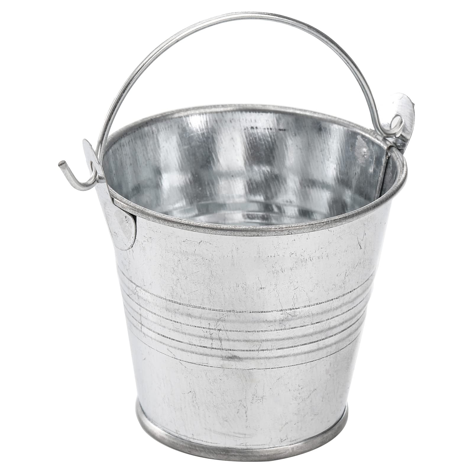 Frcctre 30 Pack Mini Metal Buckets with Handles, 1.6x 2.1 Inch Small Galvanized Tin Pails Metallic Containers Pails for Party Favor Crafts Gift