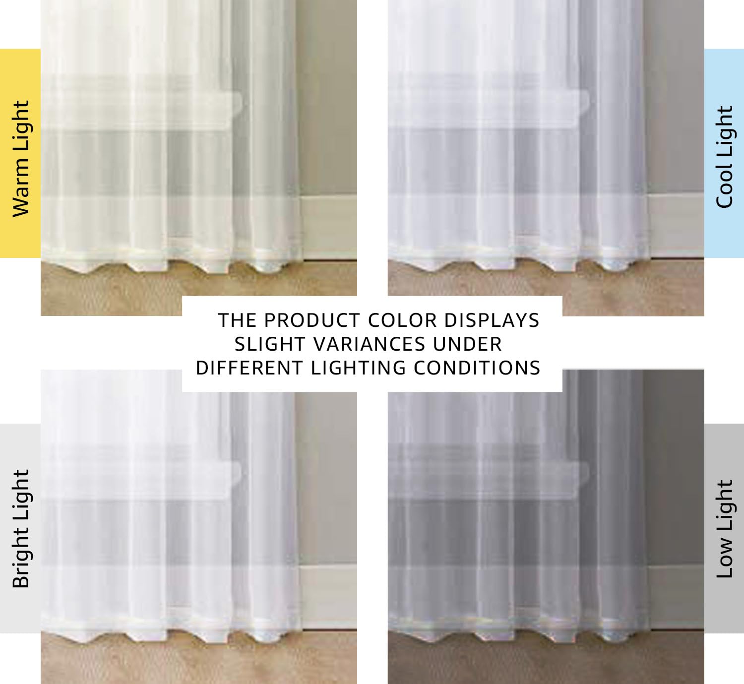 NICETOWN White Sheer Curtains 84 inches Long with Eyelet, Sheers Window Curtains 2 Panels Privacy Light Filtering Voile Grommet Top Drapes for Living Room/Hotel Rideaux (2 Pcs, 54 Wide, White)