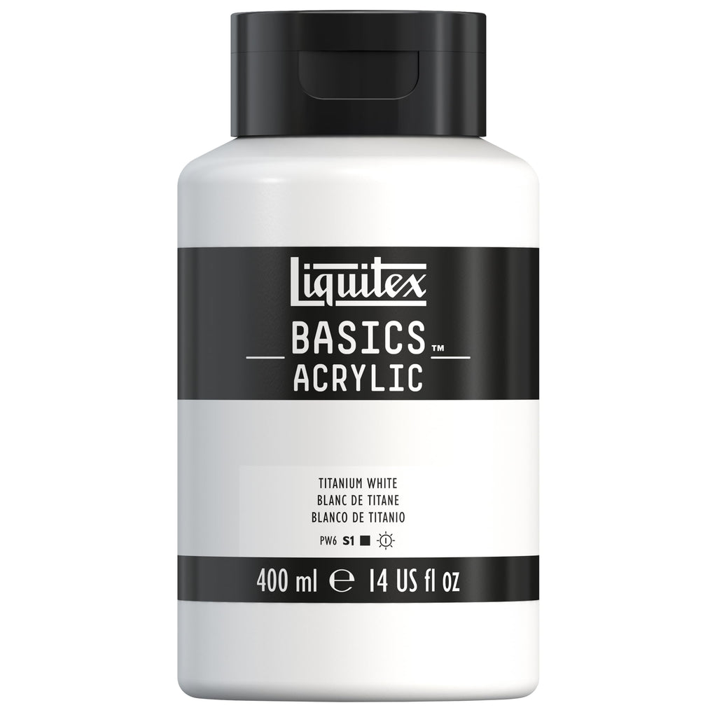 Liquitex BASICS Acrylic Paint, 400ml (13.5-oz) Bottle, Titanium White