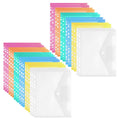 30PCS Binder Pocket Plastic File Folder A4 Waterproof Binder Folders with Pockets for Documents and Snap Button for School Home Work Office,6 Colors