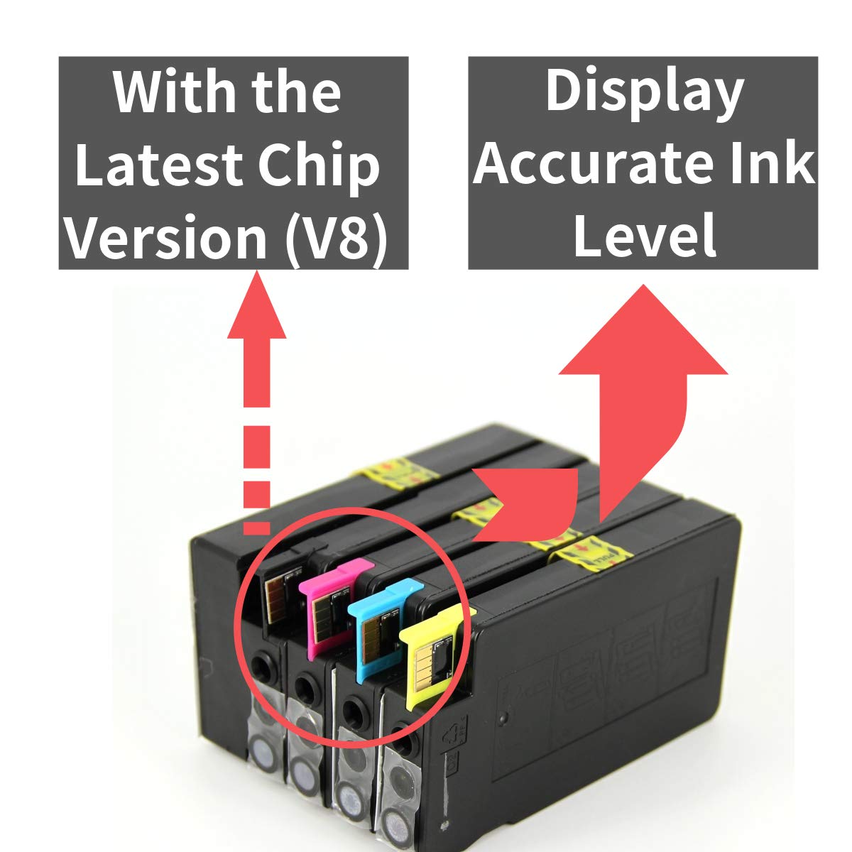 950 951 XL Ink Cartridges Replacement for HP 950XL 951XL Ink Work with HP Officejet 8100 8600 8610 8620 8630 8640 8660 8615 8625 (1BK/1C/1M/1Y)