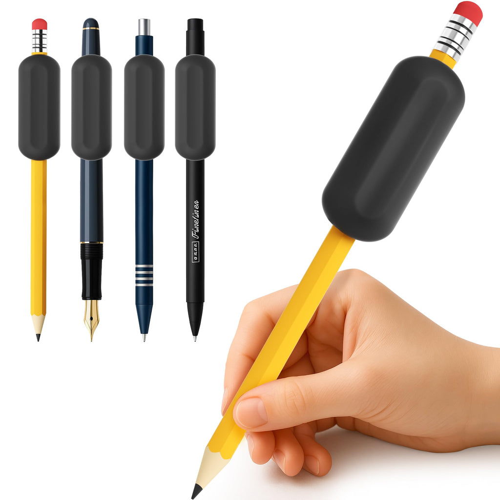 ELETIUO 5-Pack Weighted Pencil Grips – 1oz Silicone Handwriting Aid for Kids, Elderly & Special Needs – Improves Penmanship for Autism,ADHD,Tremors,Dyspraxia & Fine Motor Skills