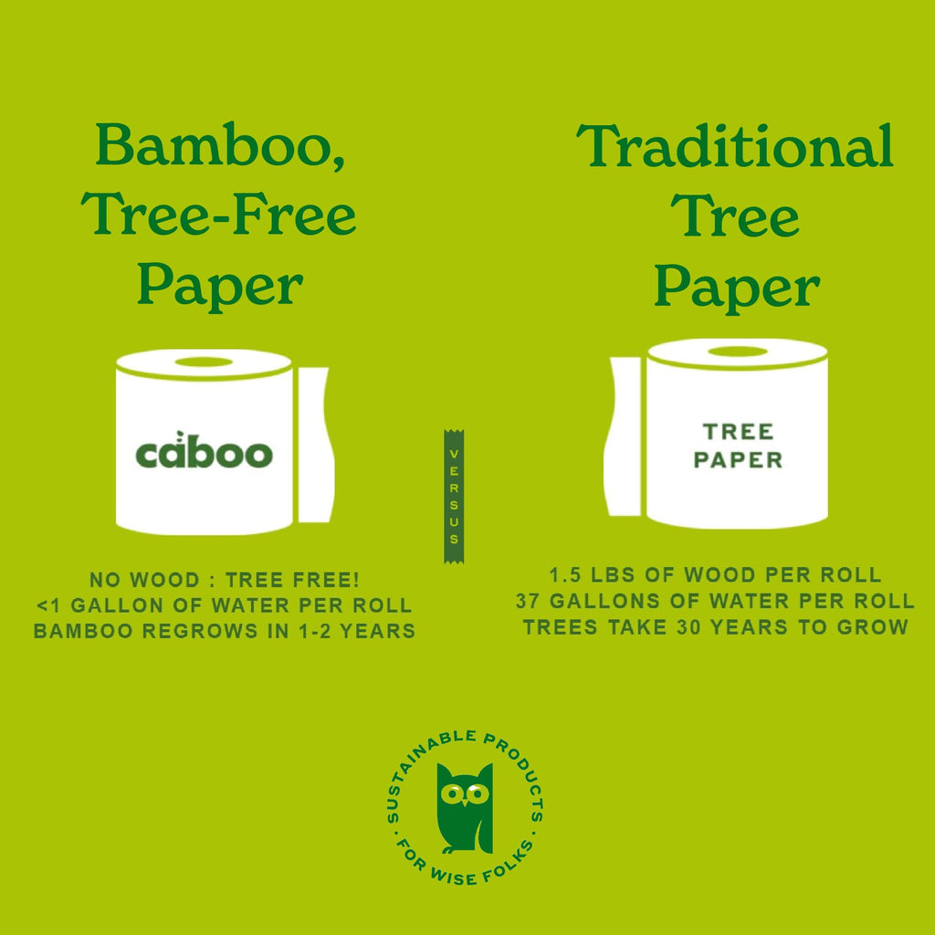 Caboo Tree Free Facial Tissues, 3 Ply Natural Tissue Paper, Pack of 4, Hypoallergenic Tissue Boxes, 60 Tissues Per Box, 240 Total Tissues
