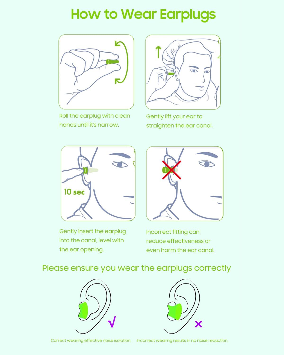 VeoryFly Soft Foam Ear Plugs for Sleeping Noise Cancelling Snoring, 100 Pairs 38 dB Highest SNR, Concert Study Travel Sleep Earbuds Earplugs, Bouchon Oreille Anti Bruit Pour Dormir