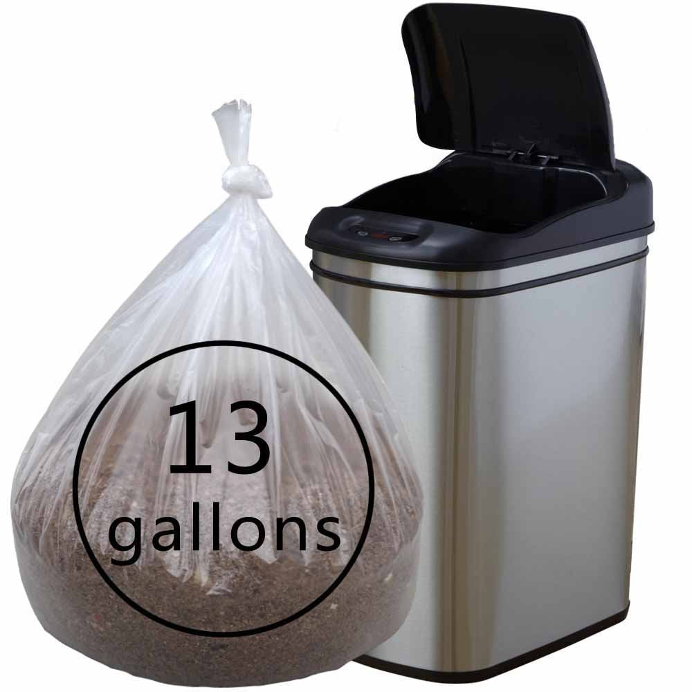 Cand 13 Gallon Kitchen Garbage Bags, 50 Litre Strong Clear Bags, 110 Counts