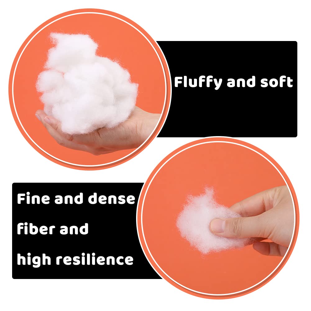 Bupete 600g/21oz Polyfill Stuffing, Premium Pillow Stuffing, Stuffings for Stuffed Animals, High Resilience Polyester Fill for Stuffed Animal Crafts, Pillow Cushions Stuffings