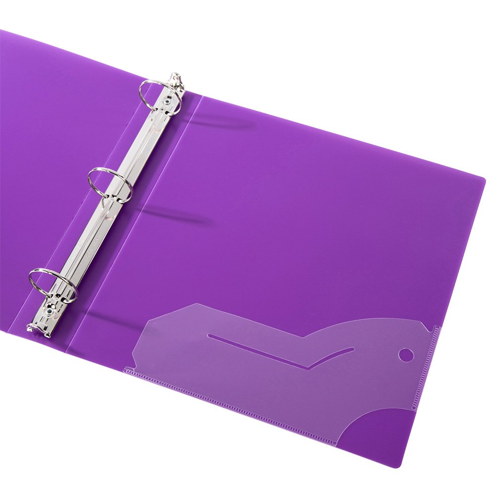 Filexec 3 Ring Binder, 1.5 Inch Capacity, Frosted, Letter Size, Pack of 6, Blueberry, Strawberry, Grape, Lemon, Lime, Tangerine (50160-6493)
