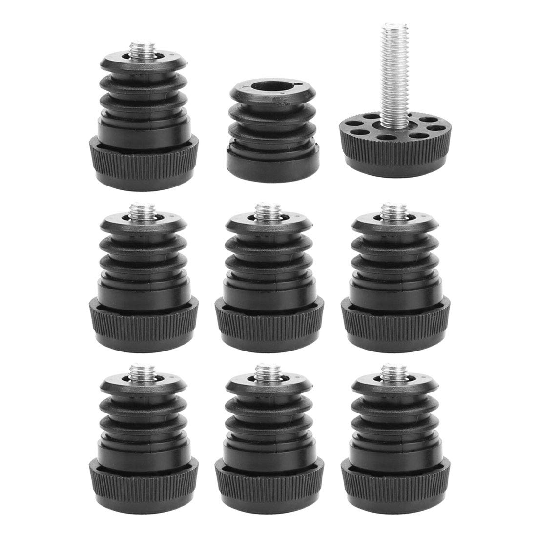 uxcell Leveling Feet 1" 25mm OD Round Insert Furniture Adjustable Leveler 8 Sets