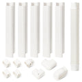 HOXHA 3" W 9Ft L Line Set Cover Kit for Mini Split & Central AC Systems - White PVC Tubing Cover - 275mm Length