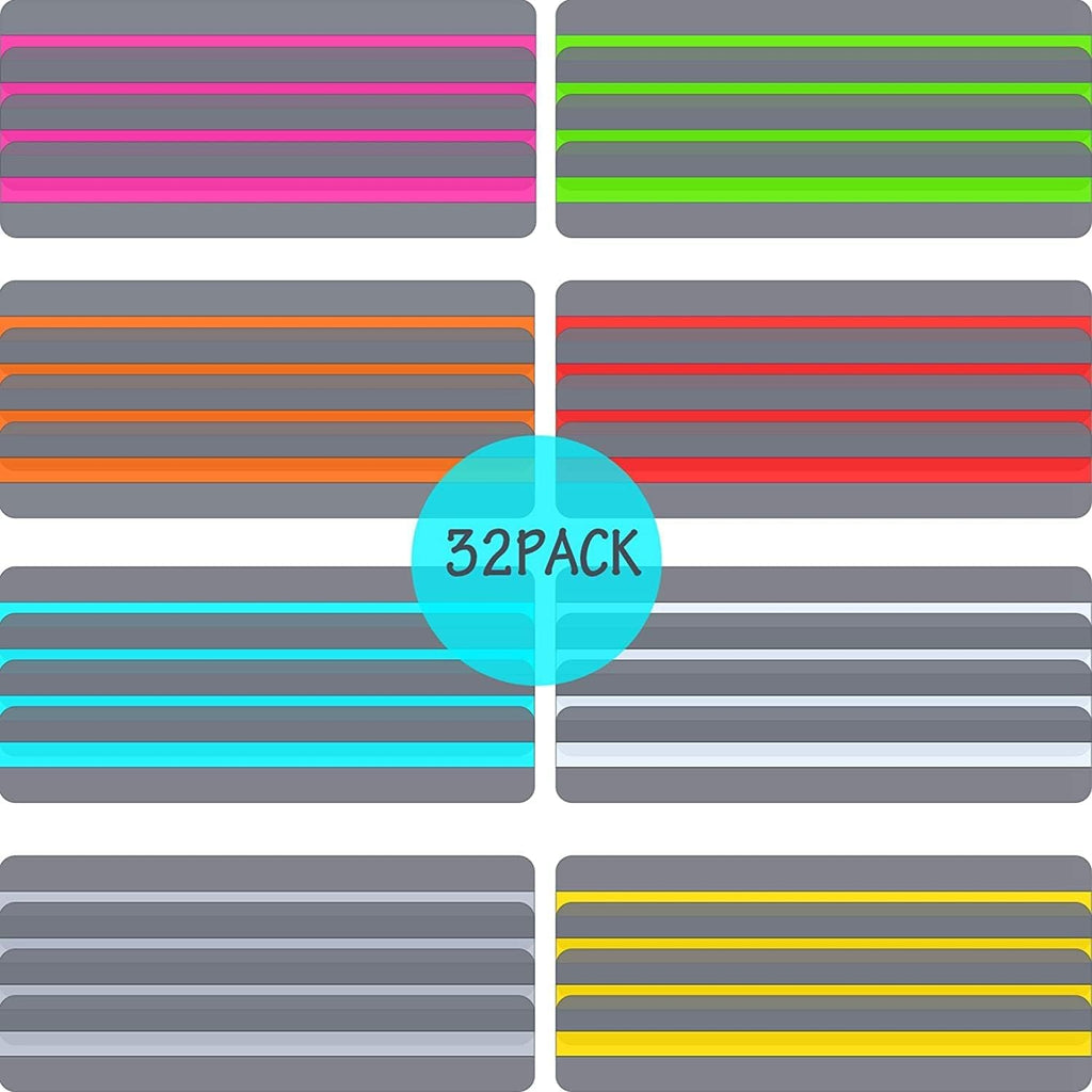 32 Pieces Guided Reading Strips Highlight Strips Colored Overlay Highlight Bookmarks Help with Dyslexia for Crystal Children and Teacher Supply Assistant