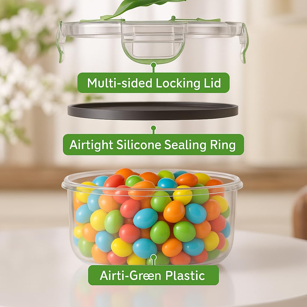 RockBerry 50 Pcs Large Food Storage Containers with Lids Airtight-85 OZ to Small Containers-Total 526 Oz BPA Free Plastic Stackable Containers For Pantry kitchen Organization, Microwave Safe