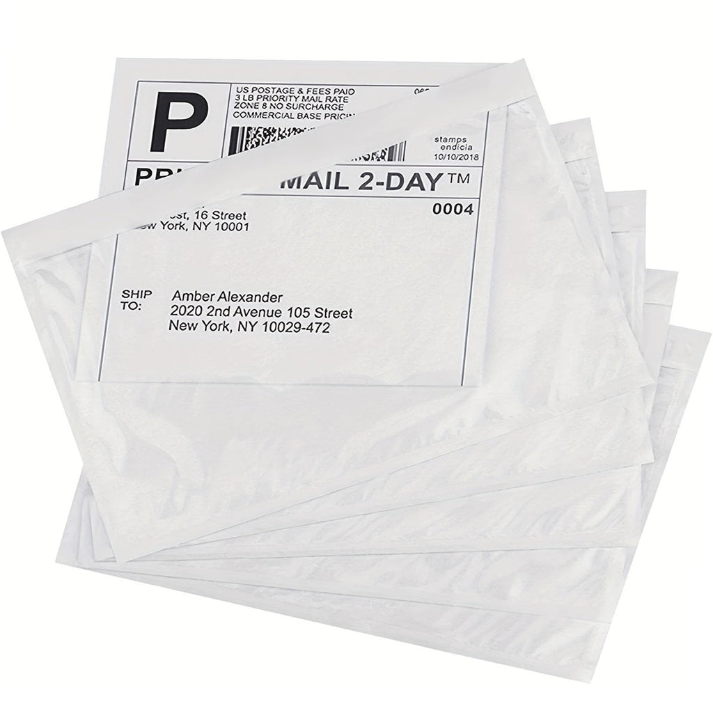 MBLABEL 200 Pcs-15.2x22.8cm（6x9in） Shipping Envelopes, Packing List Mailing Envelopes Clear Adhesive Shipping Label Sleeves Shipping Supplies for Small Businesses