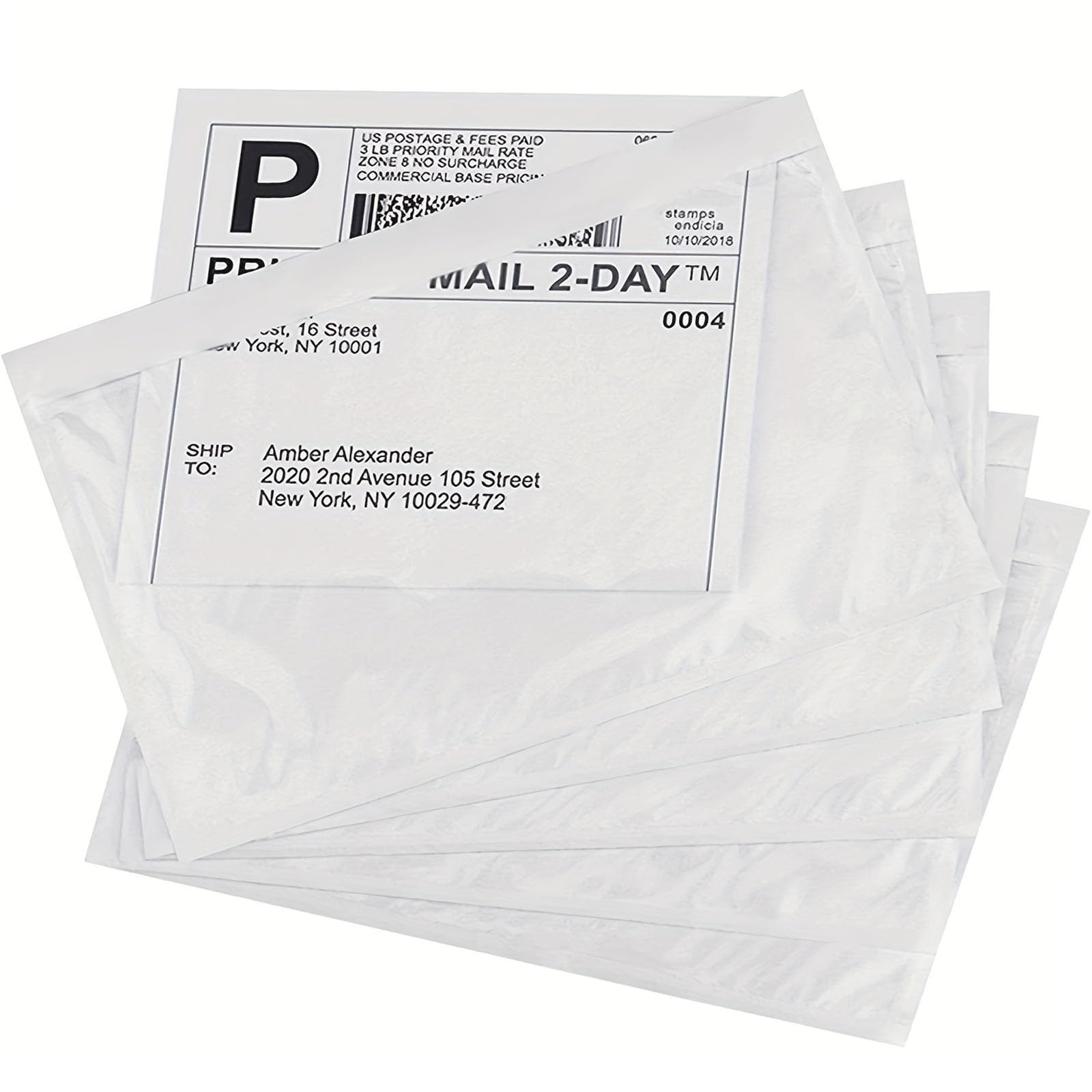 MBLABEL 200 Pcs-15.2x22.8cm（6x9in） Shipping Envelopes, Packing List Mailing Envelopes Clear Adhesive Shipping Label Sleeves Shipping Supplies for Small Businesses