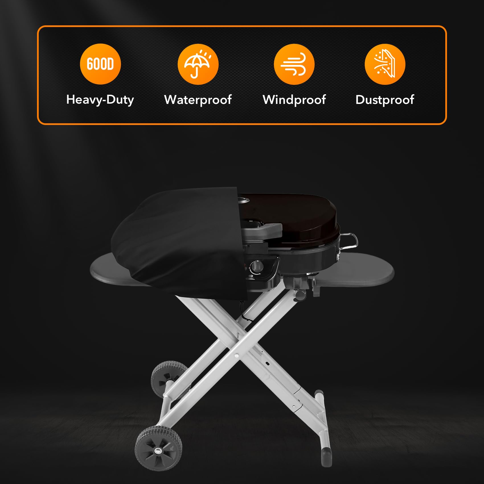 Heavy Duty Grill Cover Fits for Coleman Roadtrip LXX/LXE/285 and Smoke Hollow 205 Grills, All Weather