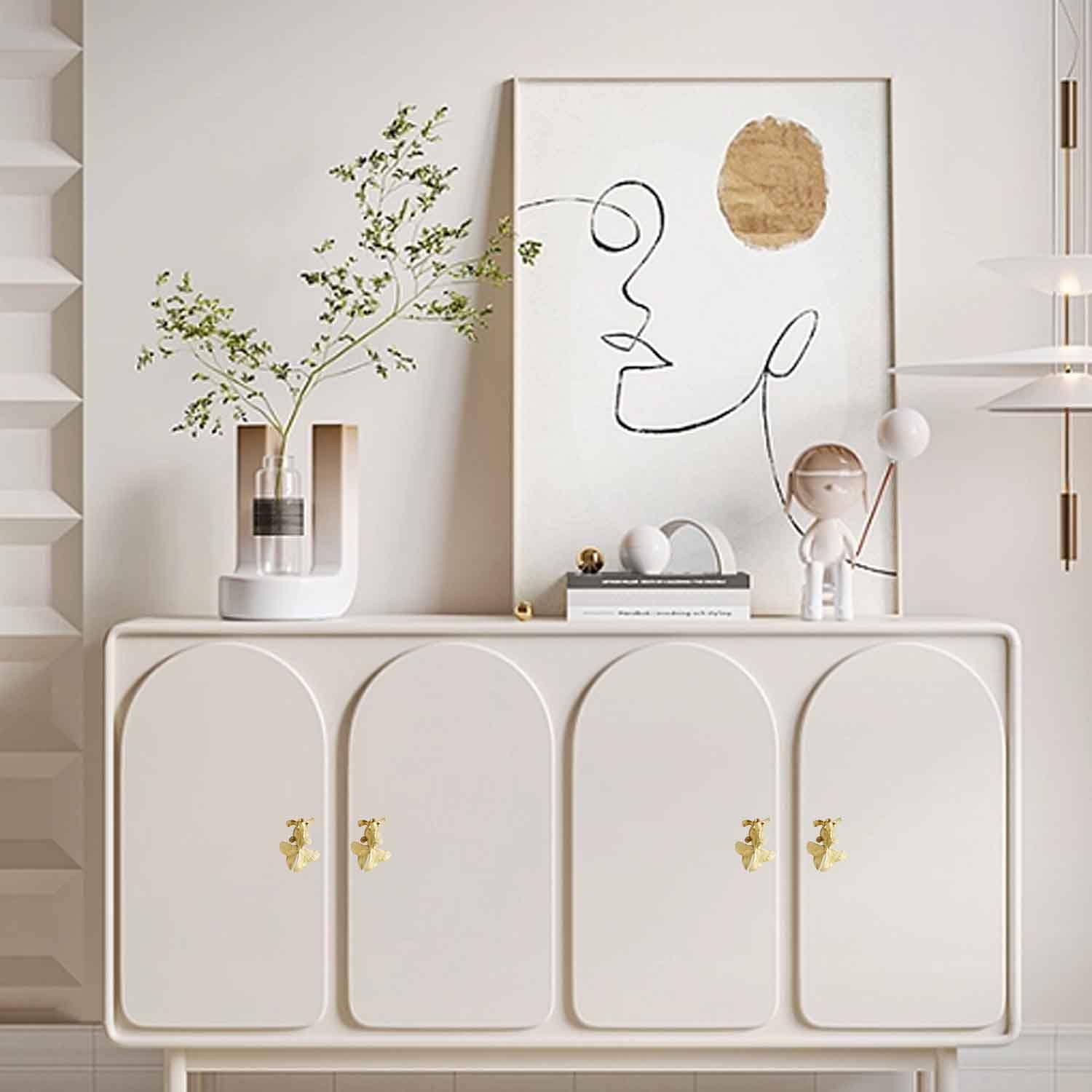 JSBWSFA 2PCS Goldfish Cabinet Knobs, Animal Knobs Cabinets and Drawers Knob for Cabinets Gold Drawer Knob Metal Dresser Pull Cupboard Handles