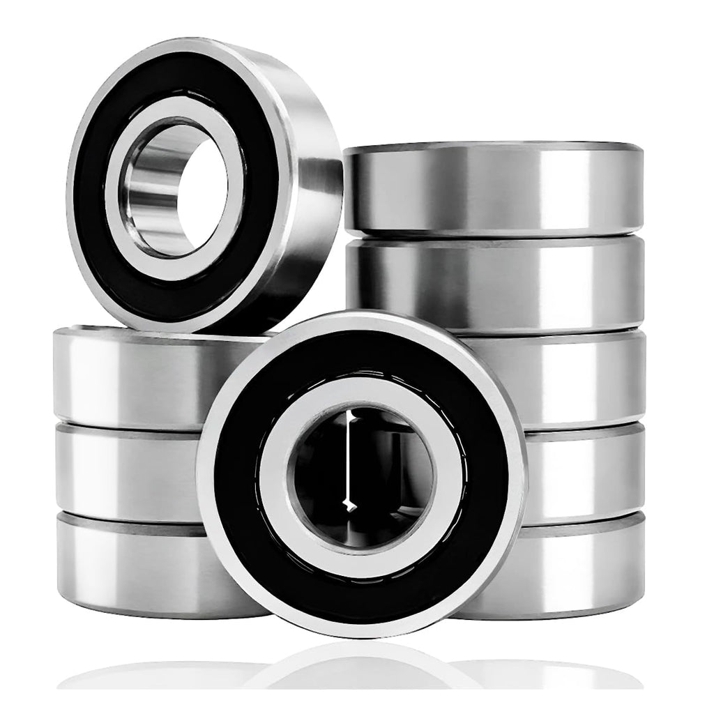 10 Pcs 6203-2RS Ball Bearings,Bearing Steel, Double Rubber& High RPM Support, Sealed Miniature Deep Groove Ball Bearings.