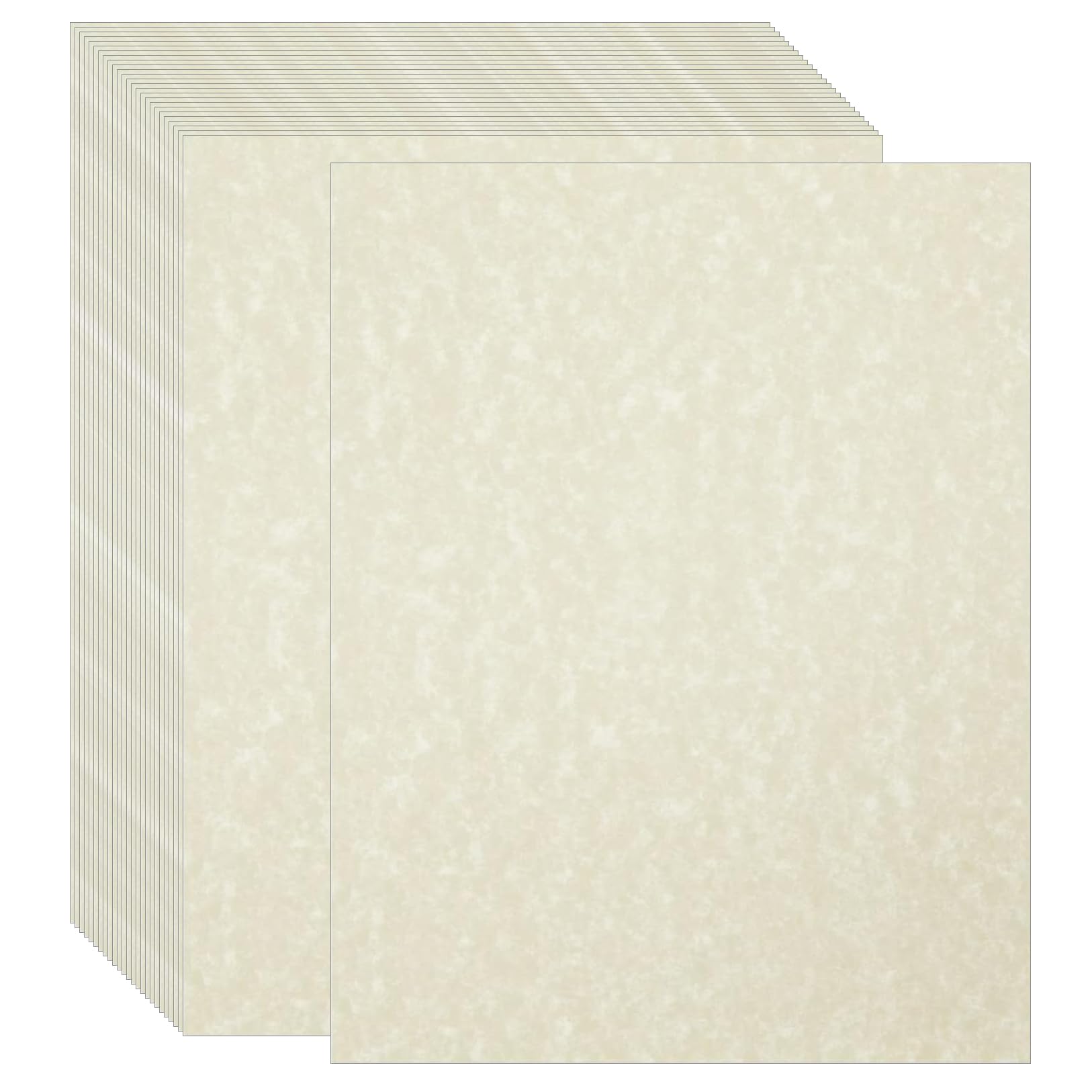 Acidea 100 Sheets Printed Parchment Paper, 180GSM Thickened Blank Certificate Printing Paper, 8.5 x 11 Inch Standard Letter, Ivory Antique Textured Parchment Papers for Writing Resume, Diploma