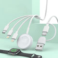 4 in 2 USB C iWatch Charger for iWatch, 6FT Watch Fast Charging Cable for Watch Series 10/9/8/7/6/5/4/3/SE/Ultra, Multi Charger Cable for iPhone16/15/14/13/Samsung S24/23/S22