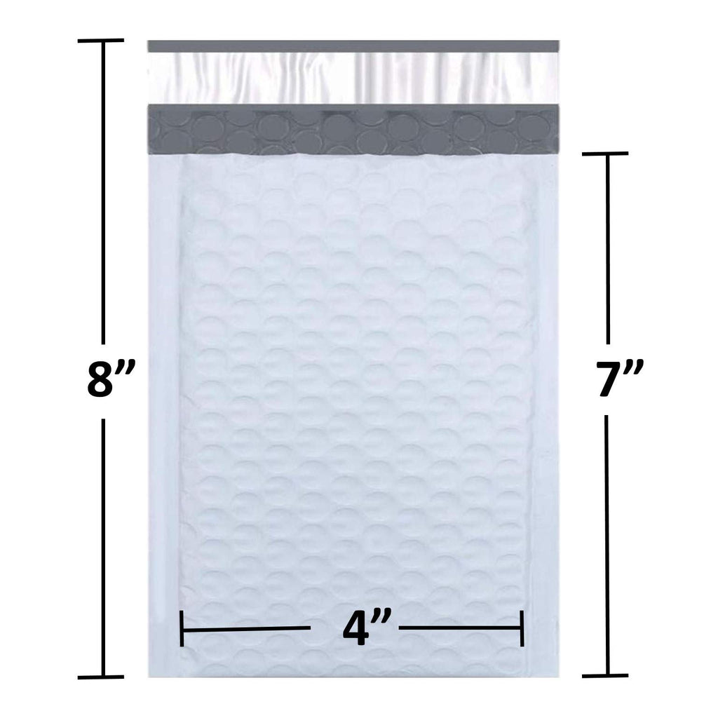 Sales4Less #000 Poly Bubble Mailers 4X8 Inches Shipping Padded Envelopes Self Seal Waterproof Cushioned Mailer 50 Pack