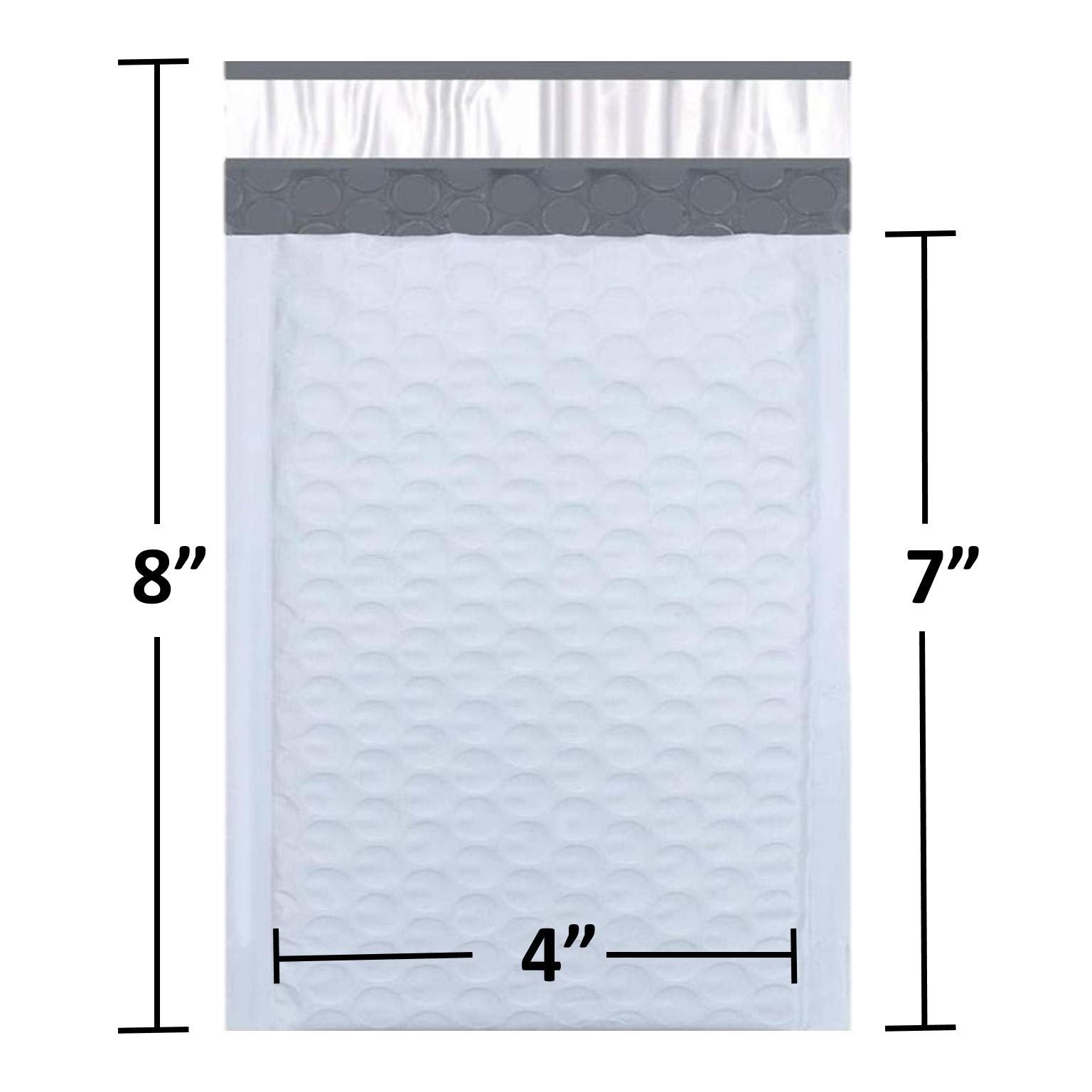 Sales4Less #000 Poly Bubble Mailers 4X8 Inches Shipping Padded Envelopes Self Seal Waterproof Cushioned Mailer 50 Pack