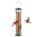 MIXXIDEA Finch Bird Feeder Hanging Metal Thistle Seed Feeder with 8 Feeding Ports Nyger Seed Feeder, Goldfinch Feeder for Outdoors Garden Green