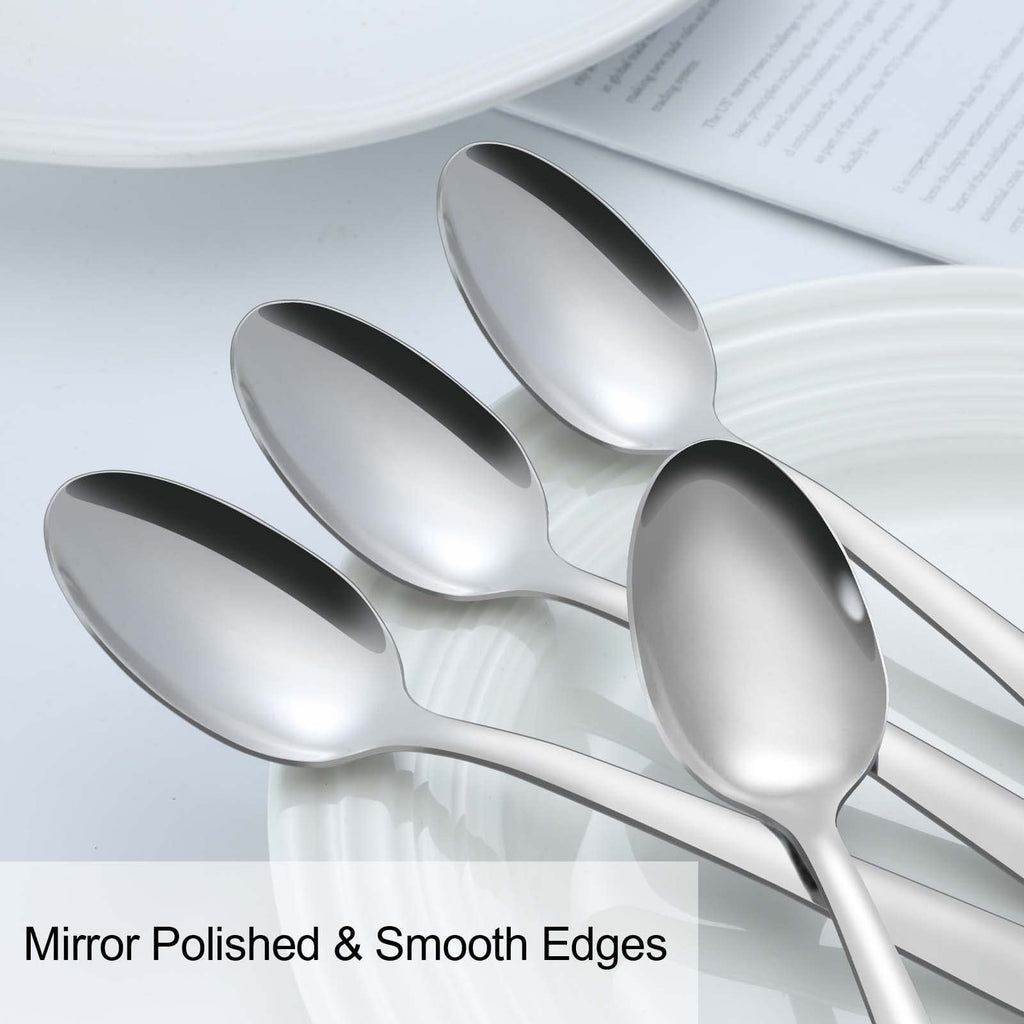 Pleafind 36-Pcs Teaspoons Set, 6.2 Inch Spoons Silverware, Stainless Steel Tea Spoons, Small Spoons, Mirror Polished Teaspoon, Dessert Spoons for Home, Restaurant, Dishwasher Safe